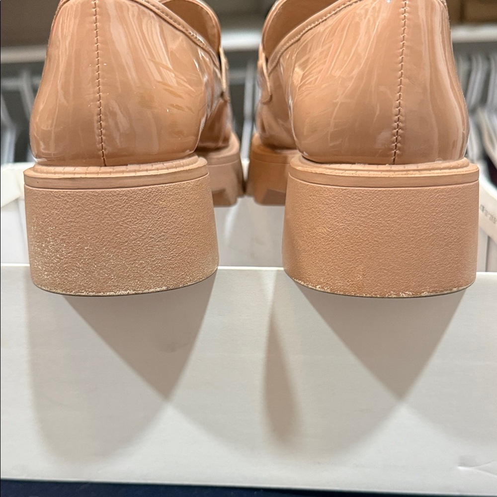 Chelsea & Violet Nude Patent Loafers - Picture 6 of 9
